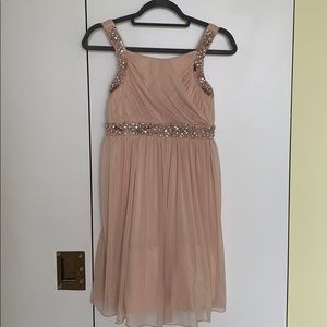 Blush pink short graduation/prom dress